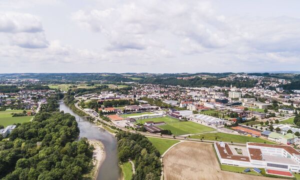 Austria Lower Austria Aerial view of Amstetten PUBLICATIONxINxGERxSUIxAUTxHUNxONLY AIF00583