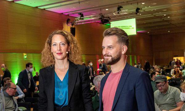 Judith Pühringer und Peter Kraus, die Spitzen der Wiener Grünen 