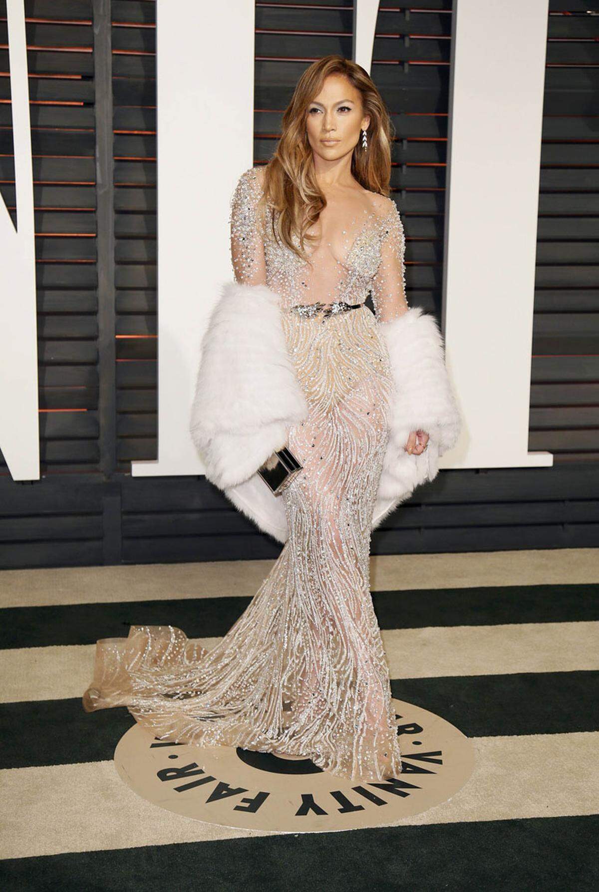 Ganz glamourös gab sich Jennifer Lopez in Zuhair Murad Couture.