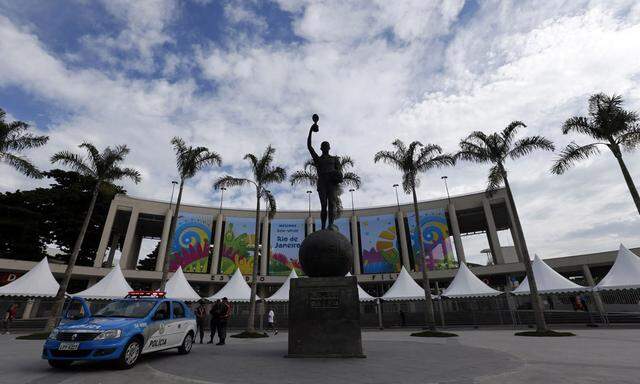 Maracana stadium is pictured before a press visit in Rio de Janeiro