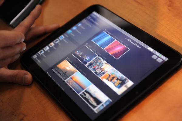 HP zeigte nur eine geringe Auswahl an Anwendungen für das TouchPad. Mit dabei war diese Foto-App, die auch Videos verwalten kann.
