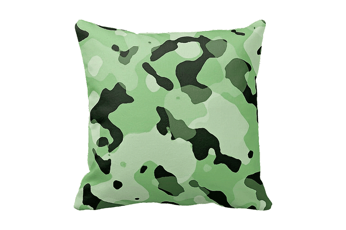 Zierkissen „Camouflage“, 28,95 Euro, www.zazzle.at