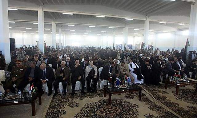 Die Versammlung in Benghazi, Libyen