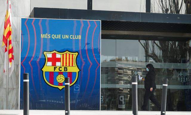 Mossos d'Esquadra police officers raid the offices of FC Barcelona, in Barcelona