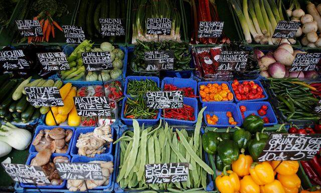 Archivbild: Gemüse auf einem Wiener Markt