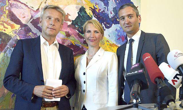 ÖVP-Klubchef Lopatka mit den Neuzugängen Nachbaur und Ertlschweiger