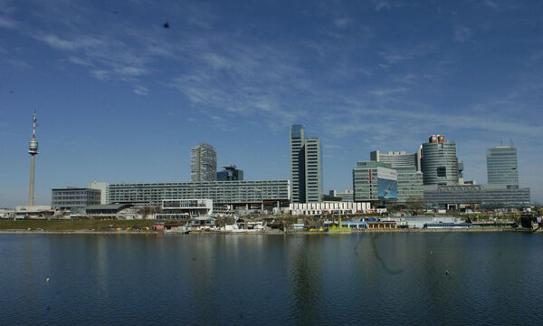 Hochhäuser in Wien.