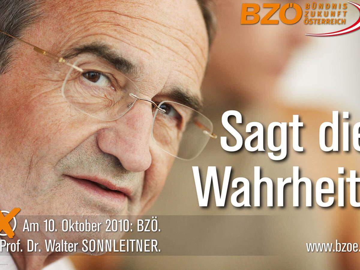 "Ich kann mir nicht vorstellen, dass die halbnackten Mädls weniger ablenken als das Gesicht von Walter Sonnleitner"BZÖ-Spitzenkandidat Walter Sonnleitner reagiert erbost, als ihm die Genehmigung für Plakate an Stadteinfahrten verweigert wird.