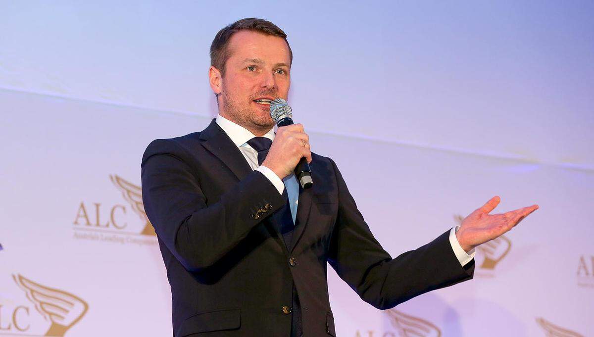"Presse"-Geschäftsführer Herwig Langanger eröffnet die ALC-Gala mit seinen Begrüßungsworten.