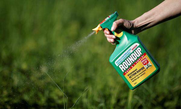 Roundup-Unkrautvernichtungsspray von Bayer Monsanto.