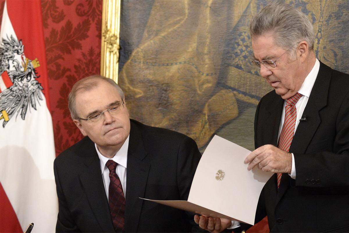Wolfgang Brandstetter wurde von Bundespräsident Fischer als Minister für Justiz angelobt.