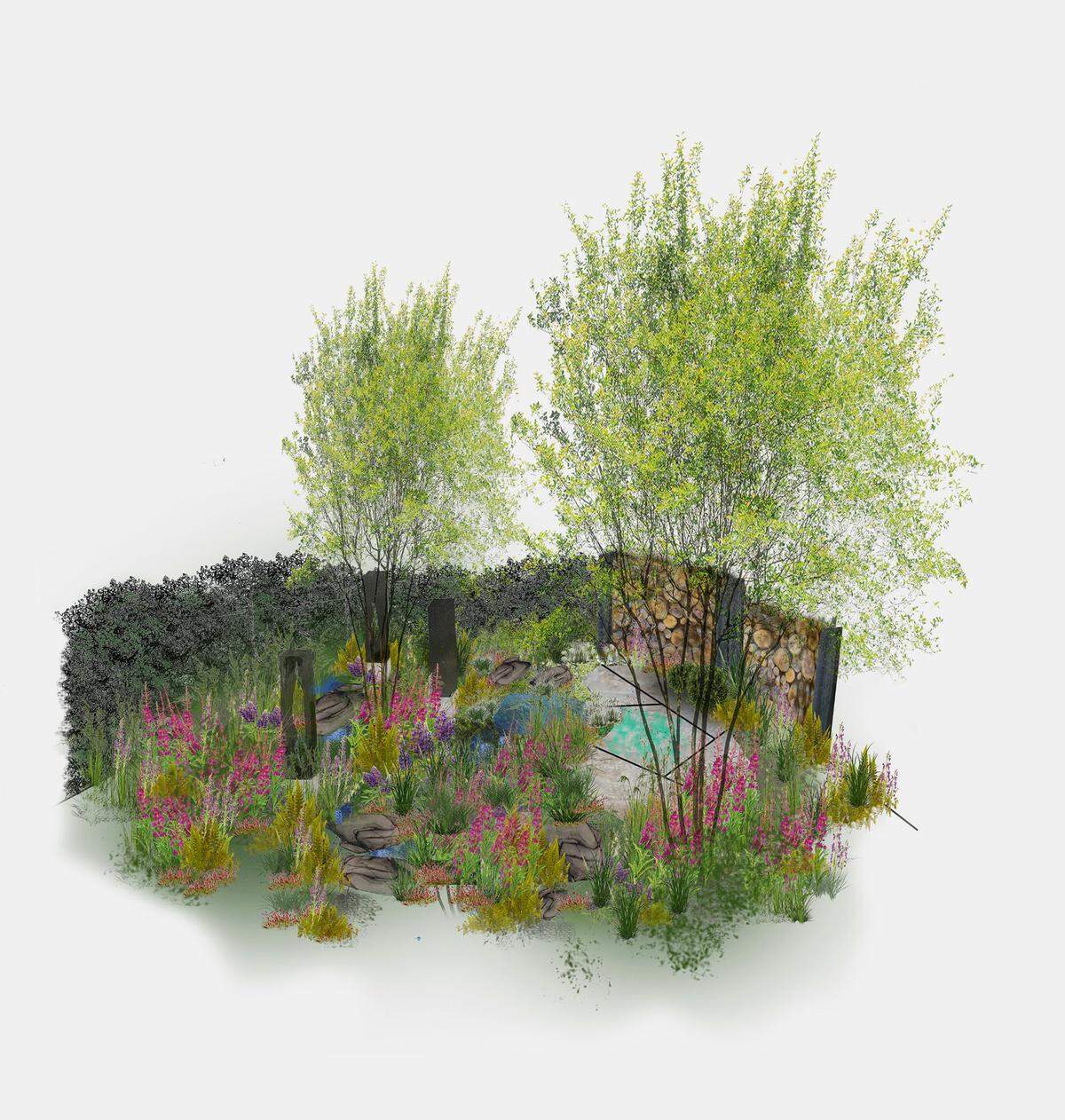 Vorschau. Erste Entwürfe für 2019 ­liegen vor. Hier: ein Wikingergarten.
