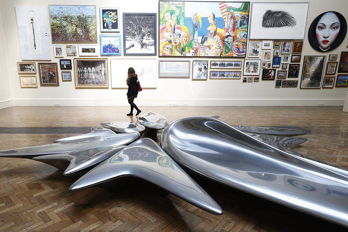 Hadids Skulptur "Kloris" wurde in der Royal Academy of Arts in London ausgestellt.