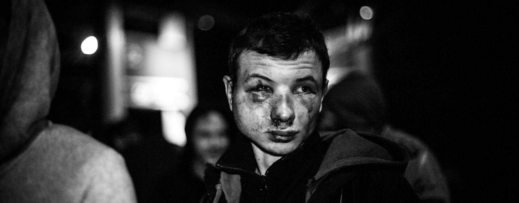 Befreiung von der postsowjetischen Abhängigkeit. Pro-Maidan-Anhänger. Poltava, Ukraine 2014. 