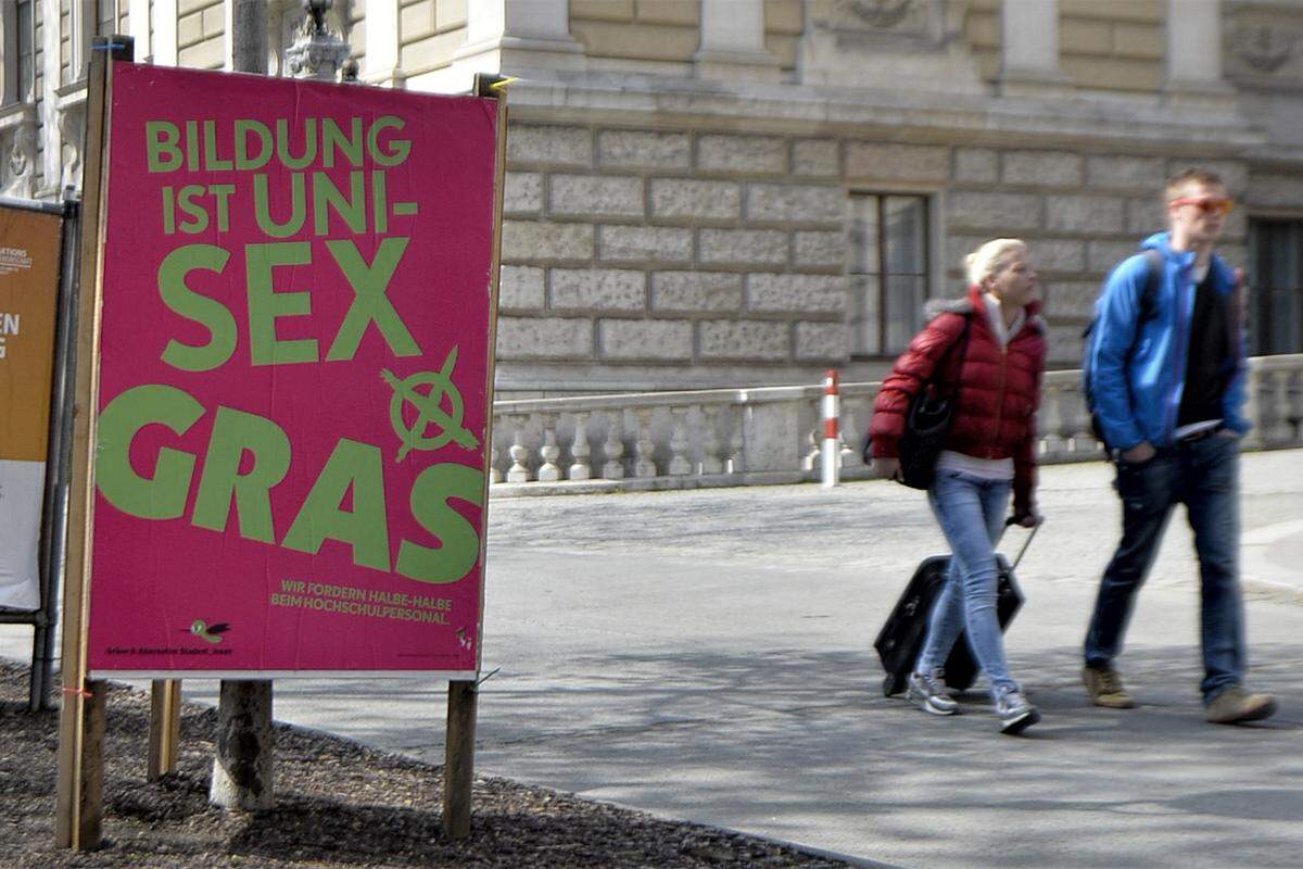 Während die Grünen und Alternativen StudentInnen (GRAS) für die Wahl von von 19. bis 21. Mai ebenfalls auf die sexuelle Komponente setzen.