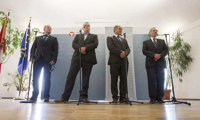 Die vier Minister bei ihrem Treffen im Südburgenland