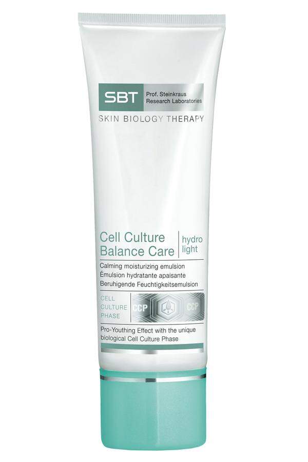 von SBT, eine Gesichtspflege, die schnell einzieht und die Haut beruhigt. 50 ml, 70 Euro.