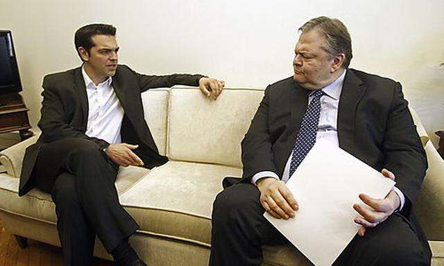 Tsipras (links) und Venizelos 