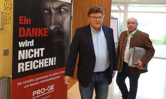 Chefverhandler Rainer Wimmer (l./PRO-GE) 