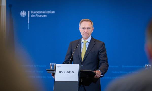 Der deutsche Finanzminister Christian Lindner in Berlin.