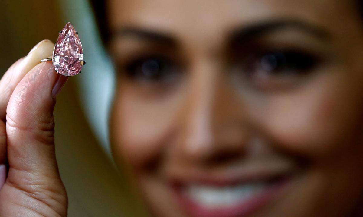 "The Unique Pink" erzielte mit seinen 15,38 Karat im Mai 2016 einen Preis von umgerechnet 26,6 Millionen Euro.