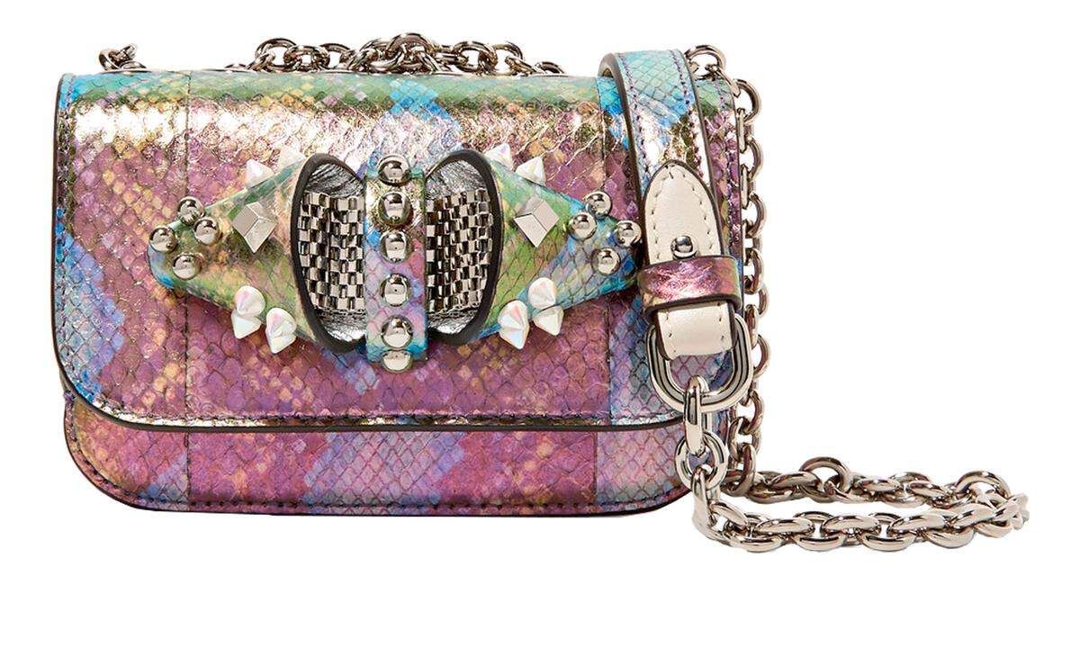 Tasche „Sweet Charity" in Elapheleder von Christian Louboutin, 1550 Euro, www.net-a-porter.com