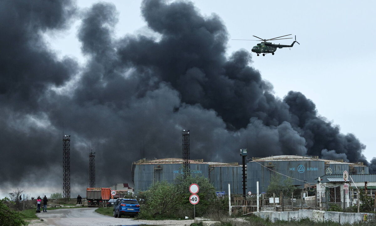 Treibstofflager im Hafen von Sewastopol.