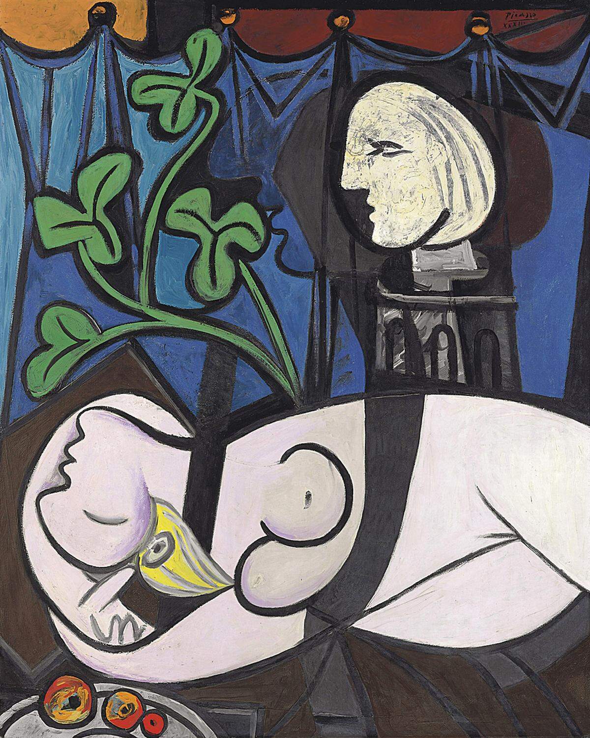 Bis Anfang Mai 2012 war Picassos Bild "Nackte, grüne Blätter und Büste" aus dem Jahr 1932 mit 106,4 Millionen Dollar der Rekordhalter. Am 4. Mai 2010 ersteigerte ein unbekannter Bieter das Bild bei Christie's in New York. Es zeigt die junge Geliebte Pablo Picassos, Marie Therese Walter, schlafend unter einer Büste. Das Gemälde stammt aus der Privatsammlung der Ehefrau des kalifornischen Immobilienmoguls Sidney F. Brody, Frances Brody. In den 1950er Jahren kaufte das Ehepaar das Gemälde direkt von Picassos Kunsthändler. Zuletzt war es 1961 in Los Angeles ausgestellt.