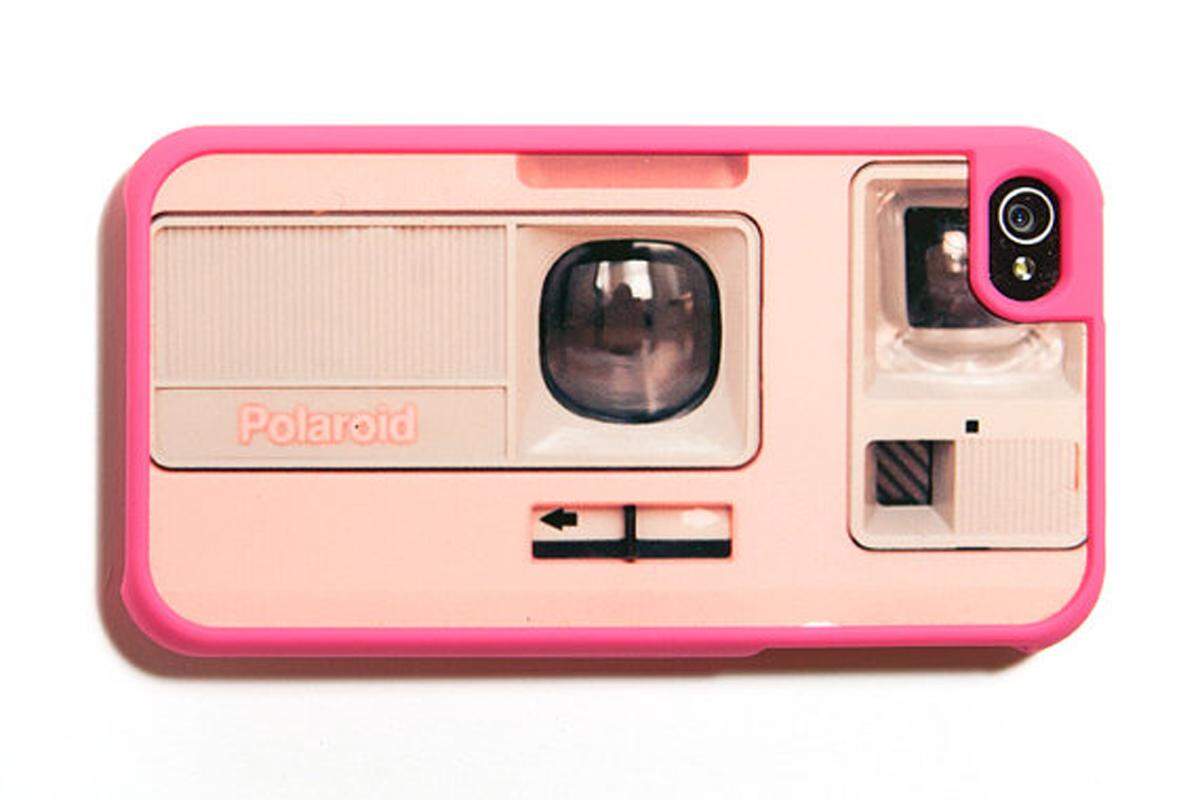iPhone 4 Case im rosa Polaroid-Look.
