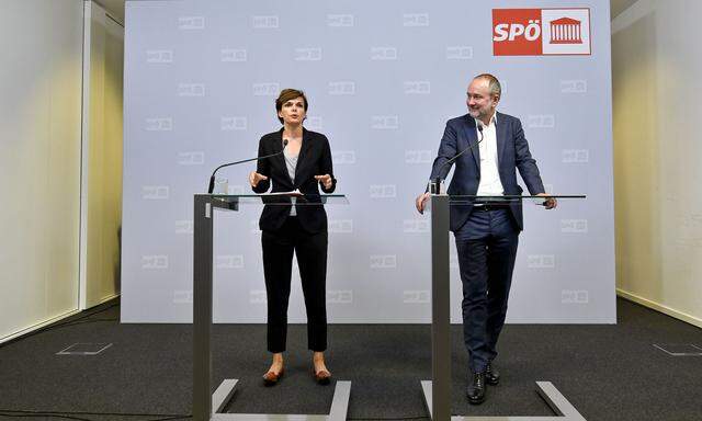 Bundesparteivorsitzende Pamela Rendi-Wagner und Bundesgeschäftsführer Thomas Drozda 