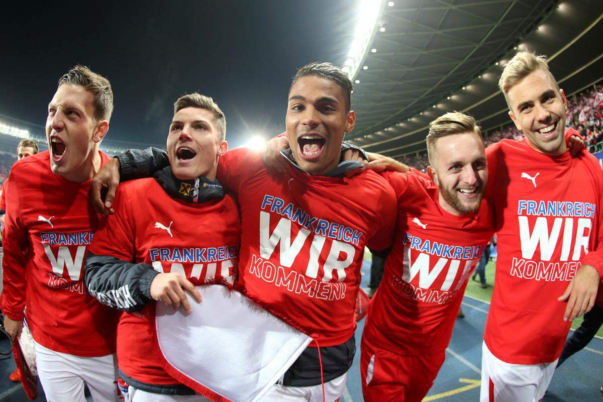 ...wie diese Party-Gruppe um Kevin Wimmer, Marcel Sabitzer, Rubin Okotie, Jakob Jantscher und Lukas Hinterseer.