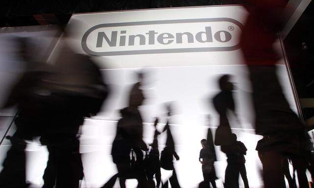 File of attendees walking past the Nintendo of America Inc. booth during the Electronic Entertainment Expo or E3 in Los Angeles