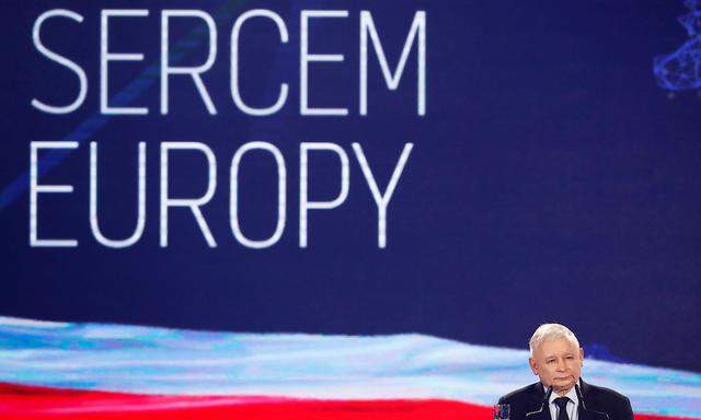 PiS-Chef  Jaroslaw Kaczynski auf einem Archivbild im EU-Wahlkampf im Mai 2019.