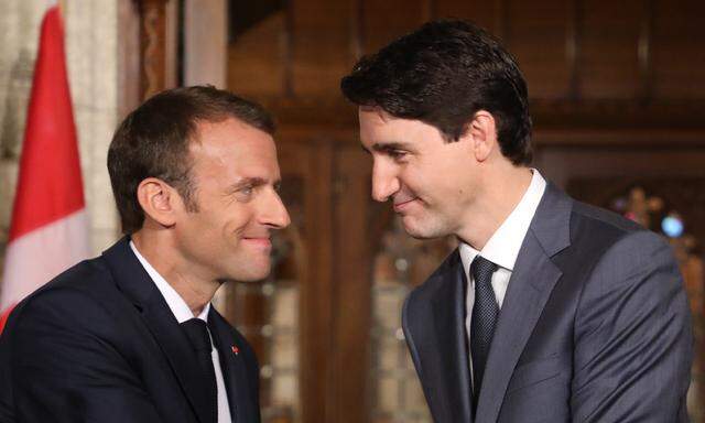 Justin Trudeau und Emmanuel Macron. 