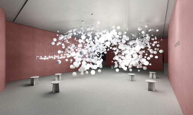 Interaktiv. „Breath of Light“ heißt die Installation, die Vasku & Klug für Preciosa kreierten.  