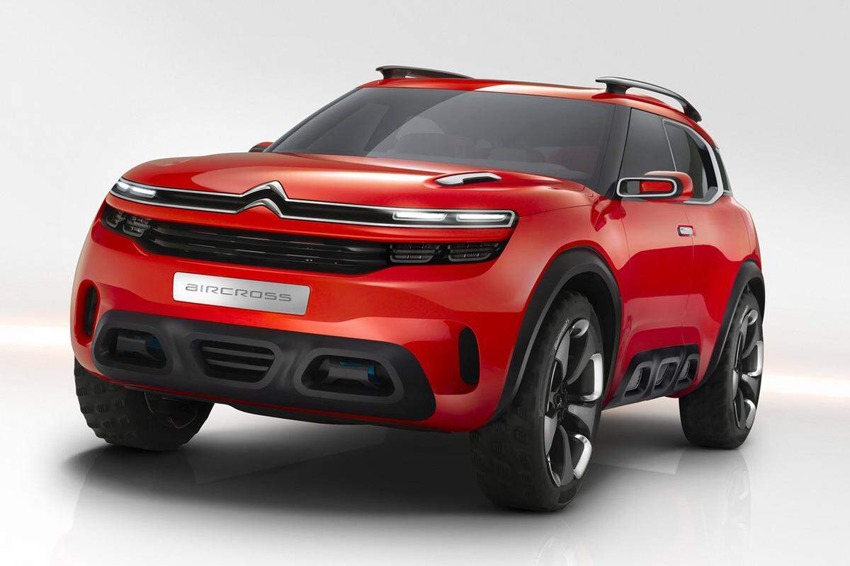 Citroen zeigt in Shanghai eine Studie für den neuen SUV Aircross. Gestaltet ist das Auto in dem bei Citroen derzeit üblichen verspielten Design.