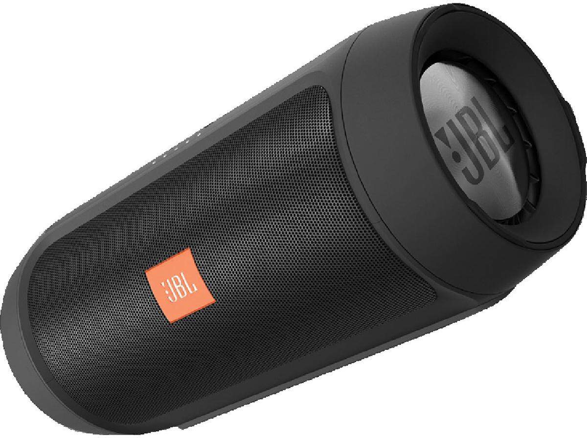 Für Technik-Fans genau das Richtige: Der Bluetooth-Lautsprecher von JBL hat einen hochwertigen Stereo-Klang und ist spritzwasserfest, 129,99 Euro. Im Elektrofachhandel erhältlich.