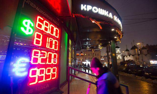 Ruble Sinks To 80 A Dollar Defying Surprise Russia Rate Increase