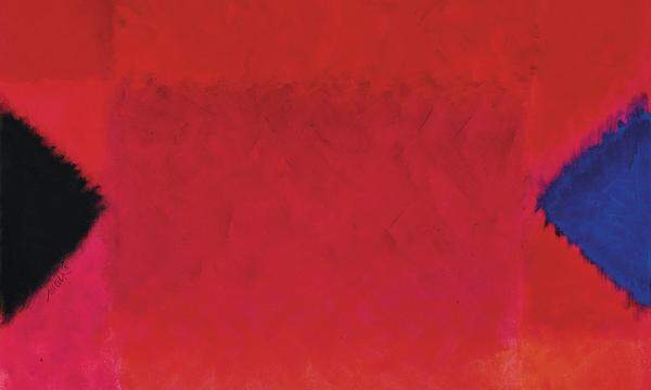 Heinz Macks Gemälde „Red Painting“ aus dem Jahr 2005 kommt im Dorotheum im Rahmen der Auktion für Zeitgenössische Kunst mit einer Schätzung von 80.000 bis 120.000 Euro zum Aufruf.