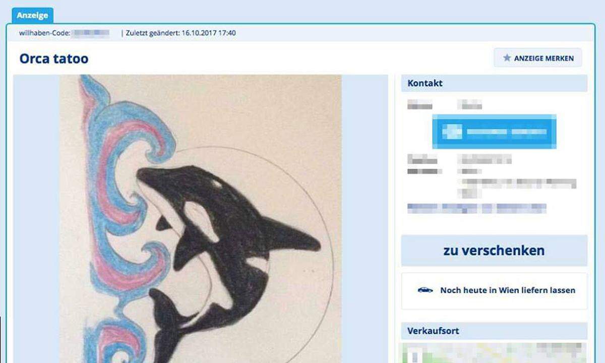 Wer wagt, der nicht gewinnt. Ein Orca mit verspielten bunten Wellen kann man sich hier für immer in seinen Körper jagen lassen. Ein Tattoo-Neuling braucht Freiwillige. Aber keine Angst, der Chef schaut zu.