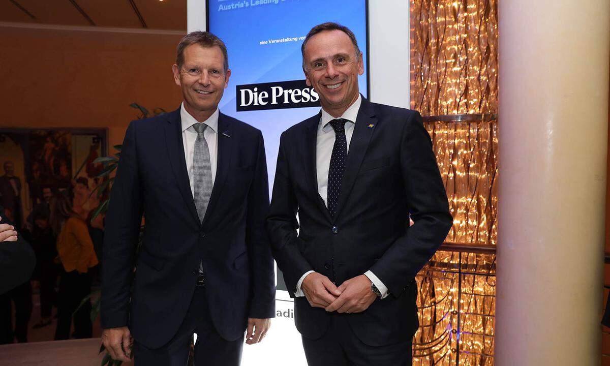 "Presse"-Geschäftsführer Andreas Rast (l.) und Niederösterreichs Wirtschaftslandesrat Jochen Danninger.