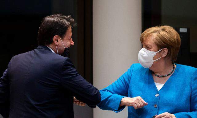 Angela Merkel und Giuseppe Conte 