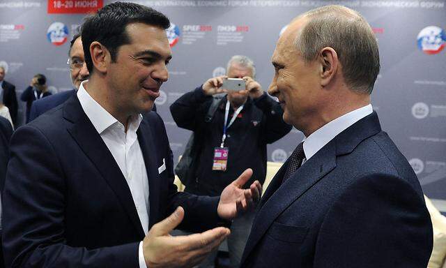 Gutes Einvernehmen: Tsipras und Putin