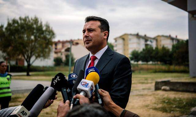 Premier Zoran Zaev setzte sich massiv für ein Ja zu dem Kompromissvorschlag im Namensstreit ein. 