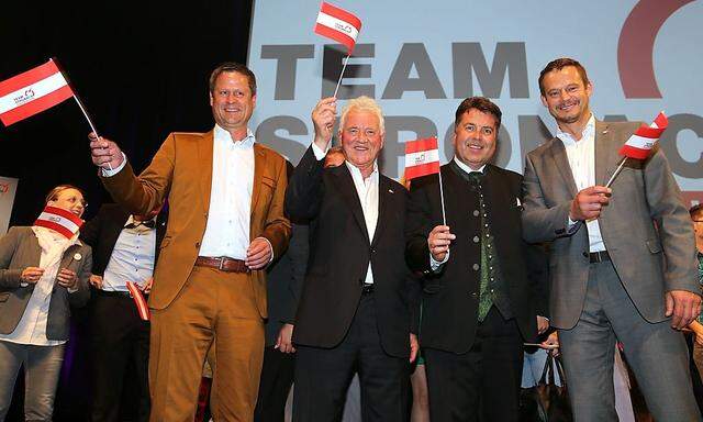 Kein Team mehr: Naderer, Stronach, Mayr, Konrad.