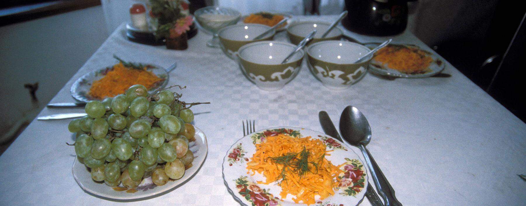 Frühstück in Kasachstan.