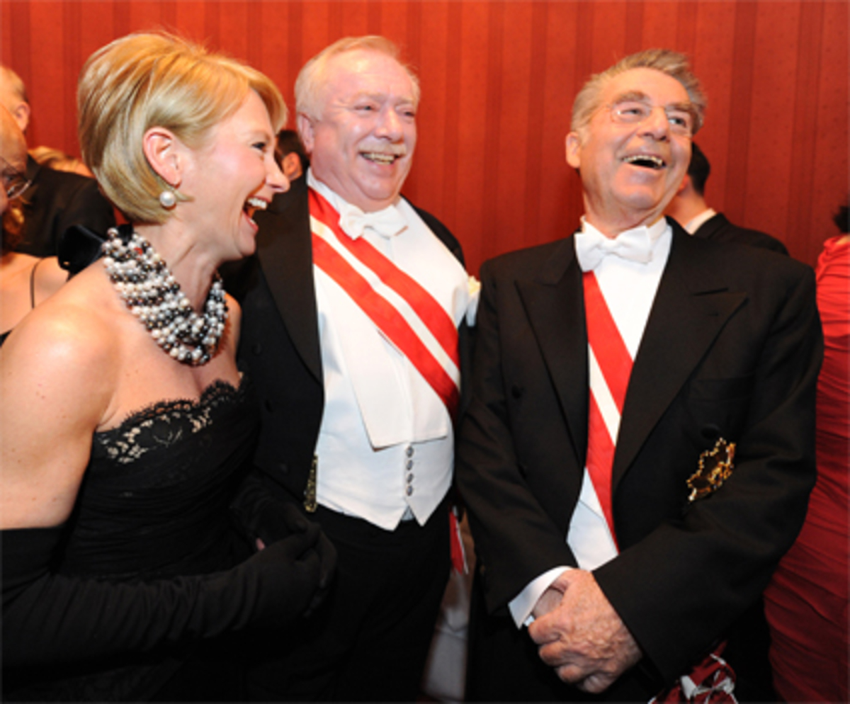 Sie amüsieren sich prächtig: (v.l.) Barbara Hörnlein, Bürgermeister Michael Häupl und Bundespräsident Heinz Fischer.