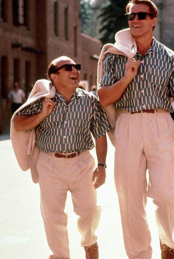 Mit Danny DeVito in "Twins – Zwillinge", 1988.