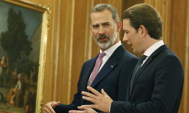 Bundeskanzler Sebastian Kurz trifft den spanischen König Felipe VI.