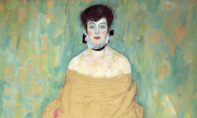Klimts Ende steht in dieser Ausstellung am Beginn: „Amalie Zuckerkandl“, unvollendet, 1917/18. 